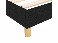Estructura de cama box spring tela negro 160x200 cm^Clicnbuy Online