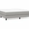Clicnbuy Estructura de cama box spring tela gris claro 160x200 cm New