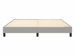 Clicnbuy Estructura de cama box spring tela gris claro 160x200 cm New