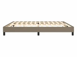 Clicnbuy Estructura de cama box spring tela gris taupe 200x200 cm Sale