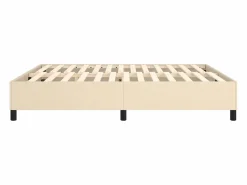 Clicnbuy Estructura de cama box spring tela color crema 160x200 cm Best