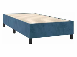 Clicnbuy Estructura de cama box spring terciopelo azul oscuro 90x190 cm Clearance