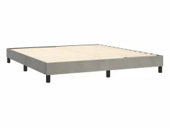 Estructura de cama box spring terciopelo gris claro 180x200 cm^Clicnbuy Discount