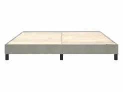 Estructura de cama box spring terciopelo gris claro 180x200 cm^Clicnbuy Discount