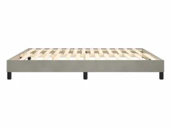 Estructura de cama box spring terciopelo gris claro 180x200 cm^Clicnbuy Discount