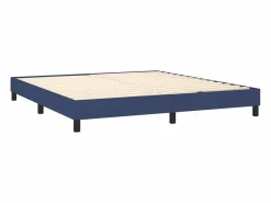 Clicnbuy Estructura de cama box spring tela azul 160x200 cm Online