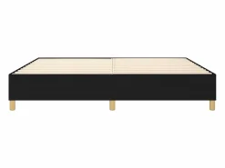 Clicnbuy Estructura de cama box spring tela negro 140x190 cm