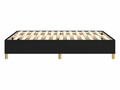Clicnbuy Estructura de cama box spring tela negro 140x190 cm