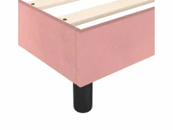 Clicnbuy Somier Tapizado|Estructura de cama box spring terciopelo rosa 100x200 cm