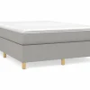 Clicnbuy Estructura de cama box spring tela gris claro 140x190 cm Clearance