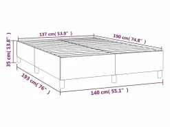 Clicnbuy Estructura de cama box spring tela gris claro 140x190 cm Clearance