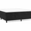 Clicnbuy Estructura de cama box spring terciopelo negro 160x200 cm Hot