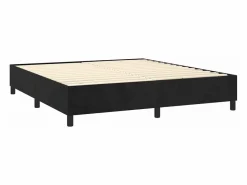 Clicnbuy Estructura de cama box spring terciopelo negro 160x200 cm Hot