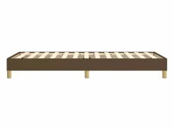 Estructura de cama box spring tela marrón 90x190 cm^Clicnbuy Outlet