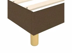 Estructura de cama box spring tela marrón 90x190 cm^Clicnbuy Outlet