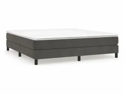 Clicnbuy Somier - 180X200Cm|Estructura de cama box spring terciopelo gris oscuro 180x200 cm