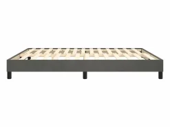 Clicnbuy Somier - 180X200Cm|Estructura de cama box spring terciopelo gris oscuro 180x200 cm