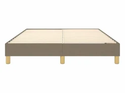 Clicnbuy Estructura de cama box spring tela gris taupe 140x190 cm Best