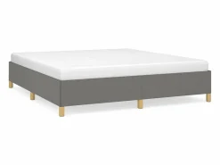 Clicnbuy Somier - 160X200Cm|Estructura de cama box spring tela gris oscuro 160x200 cm
