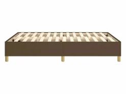 Clicnbuy Somier - 140X190Cm|Estructura de cama box spring tela marrón 140x190 cm