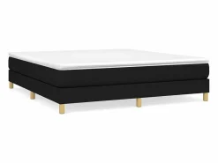 Estructura de cama box spring tela negro 180x200 cm^Clicnbuy Clearance