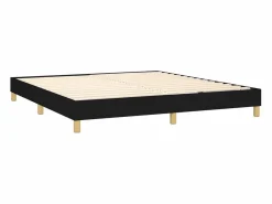 Estructura de cama box spring tela negro 180x200 cm^Clicnbuy Clearance