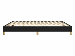 Estructura de cama box spring tela negro 180x200 cm^Clicnbuy Clearance