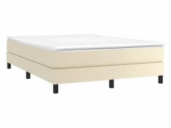 Clicnbuy Somier Tapizado|Somier - 140X190Cm|Estructura de cama box spring cuero sintético 140x190 cm