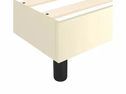 Clicnbuy Somier Tapizado|Somier - 140X190Cm|Estructura de cama box spring cuero sintético 140x190 cm