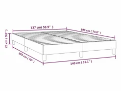 Clicnbuy Somier Tapizado|Somier - 140X190Cm|Estructura de cama box spring cuero sintético 140x190 cm