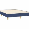 Estructura de cama box spring tela azul 140x190 cm^Clicnbuy Best