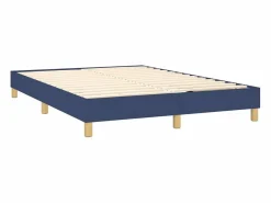Estructura de cama box spring tela azul 140x190 cm^Clicnbuy Best