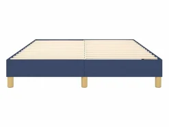 Estructura de cama box spring tela azul 140x190 cm^Clicnbuy Best