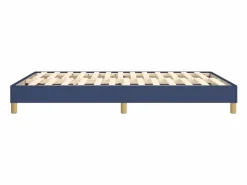 Estructura de cama box spring tela azul 140x190 cm^Clicnbuy Best