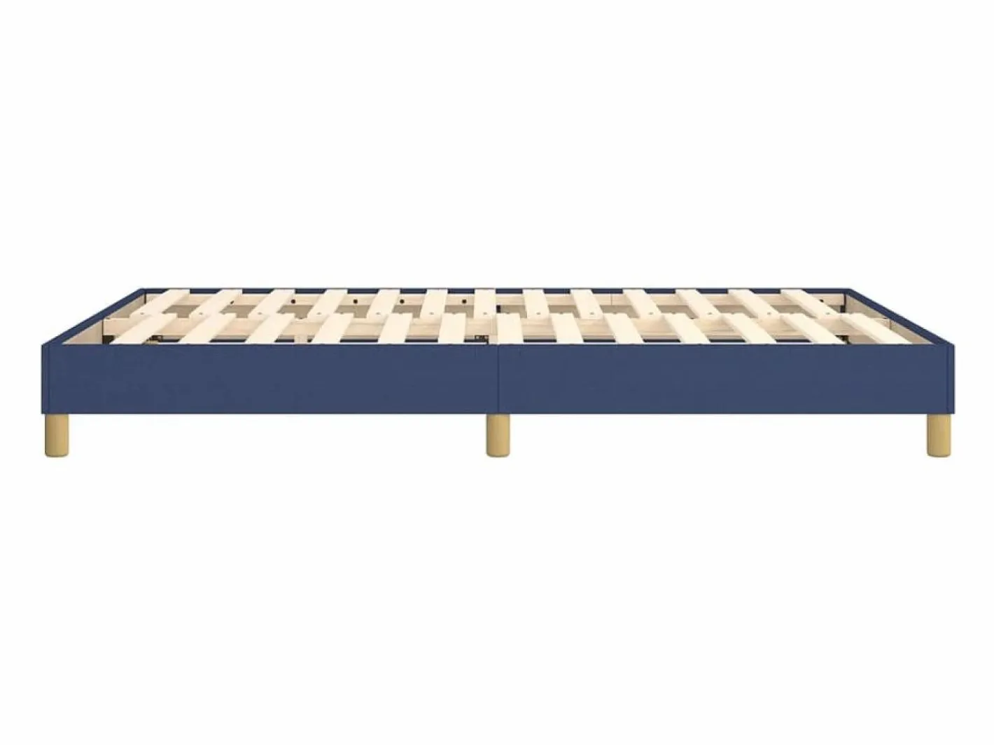 Estructura de cama box spring tela azul 140x190 cm^Clicnbuy Best