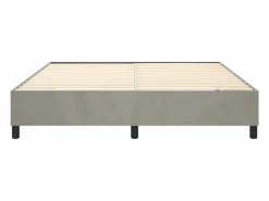 Clicnbuy Estructura de cama box spring terciopelo gris claro 180x200 cm Discount