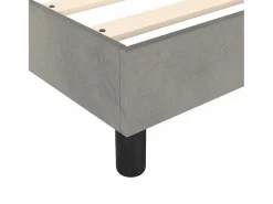 Clicnbuy Estructura de cama box spring terciopelo gris claro 180x200 cm Discount