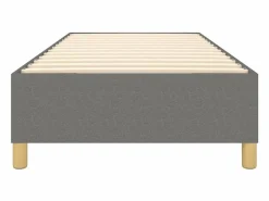 Clicnbuy Somier Tapizado|Estructura de cama box spring tela gris oscuro 90x200 cm