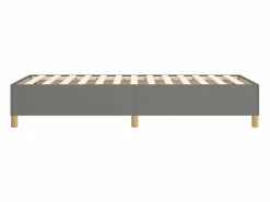 Clicnbuy Somier Tapizado|Estructura de cama box spring tela gris oscuro 90x200 cm