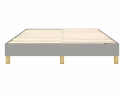 Clicnbuy Somier - 140X190Cm|Estructura de cama box spring tela gris claro 140x190 cm
