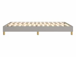 Clicnbuy Somier - 140X190Cm|Estructura de cama box spring tela gris claro 140x190 cm