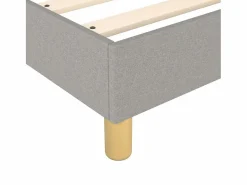 Clicnbuy Somier - 140X190Cm|Estructura de cama box spring tela gris claro 140x190 cm
