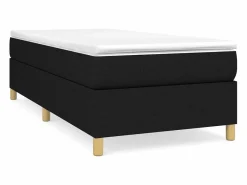 Clicnbuy Somier Tapizado|Somier - 90X190Cm|Estructura de cama box spring tela negro 90x190 cm