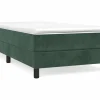 Clicnbuy Estructura de cama box spring terciopelo verde oscuro 90x190 cm New