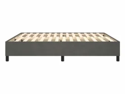 Clicnbuy Somier - 160X200Cm|Estructura de cama box spring terciopelo gris oscuro 160x200 cm