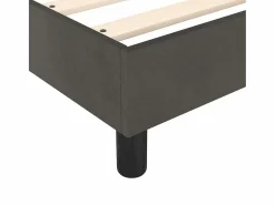 Clicnbuy Somier - 160X200Cm|Estructura de cama box spring terciopelo gris oscuro 160x200 cm