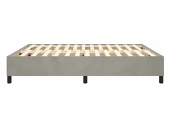 Clicnbuy Estructura de cama box spring terciopelo gris claro 160x200 cm Outlet