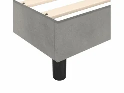 Clicnbuy Estructura de cama box spring terciopelo gris claro 160x200 cm Outlet