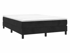 Clicnbuy Estructura de cama box spring terciopelo negro 140x190 cm Online