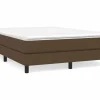Clicnbuy Estructura de cama box spring tela marrón 140x190 cm